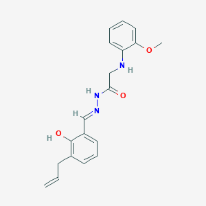 molecular formula C19H21N3O3 B11121030 N'-[(1E)-(3-allyl-2-hydroxyphenyl)methylene]-2-[(2-methoxyphenyl)amino]acetohydrazide 