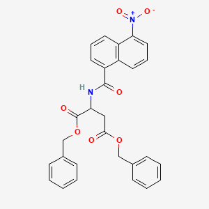 molecular formula C29H24N2O7 B11121129 dibenzyl N-[(5-nitronaphthalen-1-yl)carbonyl]aspartate 