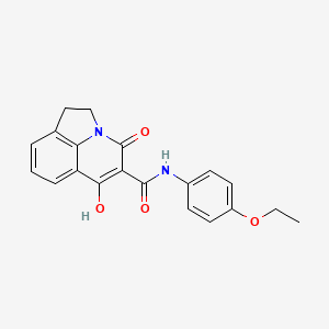 molecular formula C20H18N2O4 B11121253 N-(4-ethoxyphenyl)-6-hydroxy-4-oxo-1,2-dihydro-4H-pyrrolo[3,2,1-ij]quinoline-5-carboxamide 