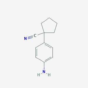 molecular formula C12H14N2 B111213 1-(4-Aminophenyl)cyclopentanecarbonitrile CAS No. 115279-73-7