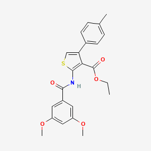 molecular formula C23H23NO5S B11121484 Ethyl 2-{[(3,5-dimethoxyphenyl)carbonyl]amino}-4-(4-methylphenyl)thiophene-3-carboxylate 