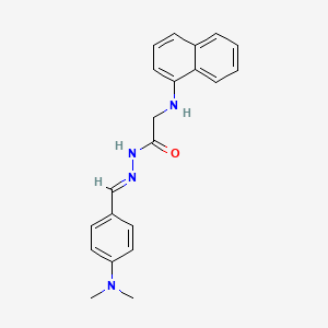 molecular formula C21H22N4O B11121587 N'-[(E)-[4-(Dimethylamino)phenyl]methylidene]-2-[(naphthalen-1-YL)amino]acetohydrazide 