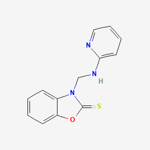 molecular formula C13H11N3OS B11122469 3-[(pyridin-2-ylamino)methyl]-1,3-benzoxazole-2(3H)-thione 