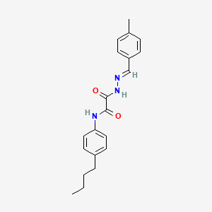 molecular formula C20H23N3O2 B11122650 N-(4-butylphenyl)-2-[(2E)-2-(4-methylbenzylidene)hydrazinyl]-2-oxoacetamide 