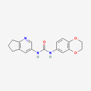 molecular formula C17H17N3O3 B11122671 1-(6,7-Dihydro-5H-cyclopenta[b]pyridin-3-yl)-3-(2,3-dihydrobenzo[b][1,4]dioxin-6-yl)urea 