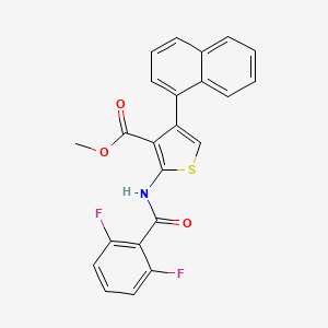 molecular formula C23H15F2NO3S B11122786 Methyl 2-{[(2,6-difluorophenyl)carbonyl]amino}-4-(naphthalen-1-yl)thiophene-3-carboxylate 