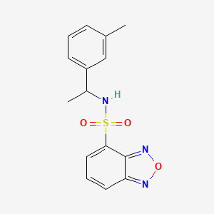 molecular formula C15H15N3O3S B11122805 N-[1-(3-methylphenyl)ethyl]-2,1,3-benzoxadiazole-4-sulfonamide 