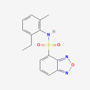 molecular formula C15H15N3O3S B11122841 N-(2-ethyl-6-methylphenyl)-2,1,3-benzoxadiazole-4-sulfonamide 