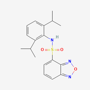 molecular formula C18H21N3O3S B11122850 N-[2,6-di(propan-2-yl)phenyl]-2,1,3-benzoxadiazole-4-sulfonamide 