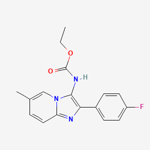 molecular formula C17H16FN3O2 B11122855 Ethyl [2-(4-fluorophenyl)-6-methylimidazo[1,2-a]pyridin-3-yl]carbamate 