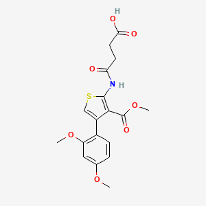 molecular formula C18H19NO7S B11122920 4-{[4-(2,4-Dimethoxyphenyl)-3-(methoxycarbonyl)thiophen-2-yl]amino}-4-oxobutanoic acid 