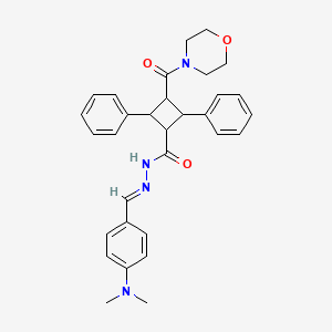 molecular formula C31H34N4O3 B11122937 N'-{(E)-[4-(dimethylamino)phenyl]methylidene}-3-(morpholin-4-ylcarbonyl)-2,4-diphenylcyclobutanecarbohydrazide 
