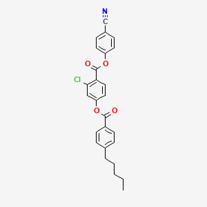 molecular formula C26H22ClNO4 B11122956 4-Cyanophenyl 2-chloro-4-{[(4-pentylphenyl)carbonyl]oxy}benzoate 