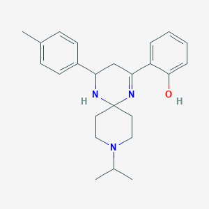 molecular formula C24H31N3O B11123160 2-[4-(4-Methylphenyl)-9-(propan-2-yl)-1,5,9-triazaspiro[5.5]undec-1-en-2-yl]phenol 
