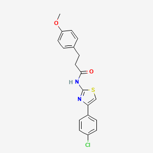 molecular formula C19H17ClN2O2S B11123293 N-[4-(4-chlorophenyl)-1,3-thiazol-2-yl]-3-(4-methoxyphenyl)propanamide 