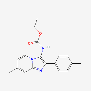 molecular formula C18H19N3O2 B11123370 ethyl N-[7-methyl-2-(4-methylphenyl)imidazo[1,2-a]pyridin-3-yl]carbamate 
