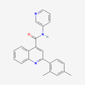 molecular formula C23H19N3O B11123379 2-(2,4-dimethylphenyl)-N-(pyridin-3-yl)quinoline-4-carboxamide 