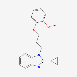 molecular formula C20H22N2O2 B11123525 2-cyclopropyl-1-[3-(2-methoxyphenoxy)propyl]-1H-benzimidazole 