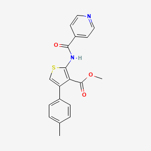 molecular formula C19H16N2O3S B11123692 Methyl 4-(4-methylphenyl)-2-[(pyridin-4-ylcarbonyl)amino]thiophene-3-carboxylate 
