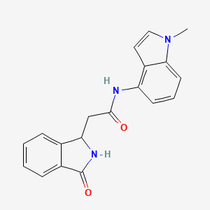molecular formula C19H17N3O2 B11123804 N-(1-methyl-1H-indol-4-yl)-2-(3-oxo-2,3-dihydro-1H-isoindol-1-yl)acetamide 