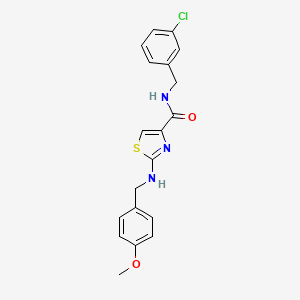 molecular formula C19H18ClN3O2S B11123839 N-(3-chlorobenzyl)-2-[(4-methoxybenzyl)amino]-1,3-thiazole-4-carboxamide 
