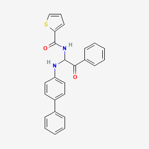 molecular formula C25H20N2O2S B11123851 N-[1-(biphenyl-4-ylamino)-2-oxo-2-phenylethyl]thiophene-2-carboxamide 