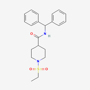 molecular formula C21H26N2O3S B11123896 N-(diphenylmethyl)-1-(ethylsulfonyl)piperidine-4-carboxamide 