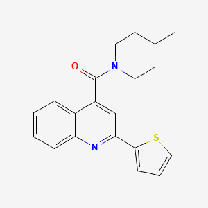 molecular formula C20H20N2OS B11123901 (4-Methylpiperidin-1-yl)[2-(thiophen-2-yl)quinolin-4-yl]methanone 
