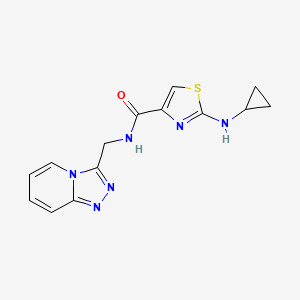 molecular formula C14H14N6OS B11123968 2-(cyclopropylamino)-N-([1,2,4]triazolo[4,3-a]pyridin-3-ylmethyl)-1,3-thiazole-4-carboxamide 
