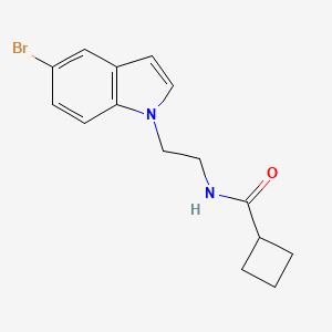 molecular formula C15H17BrN2O B11124084 N-[2-(5-bromo-1H-indol-1-yl)ethyl]cyclobutanecarboxamide 
