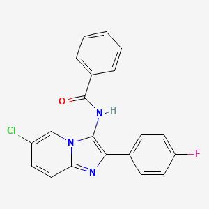 molecular formula C20H13ClFN3O B11124150 N-[6-chloro-2-(4-fluorophenyl)imidazo[1,2-a]pyridin-3-yl]benzamide 