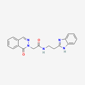 molecular formula C19H17N5O2 B11124326 N-[2-(1H-1,3-benzimidazol-2-yl)ethyl]-2-[1-oxo-2(1H)-phthalazinyl]acetamide 