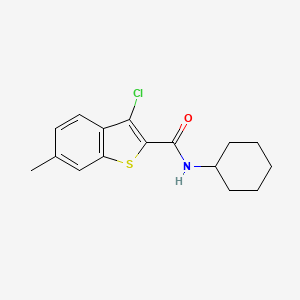 molecular formula C16H18ClNOS B11124418 3-chloro-N-cyclohexyl-6-methyl-1-benzothiophene-2-carboxamide 