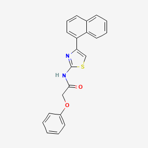 molecular formula C21H16N2O2S B11124563 N-[4-(naphthalen-1-yl)-1,3-thiazol-2-yl]-2-phenoxyacetamide 