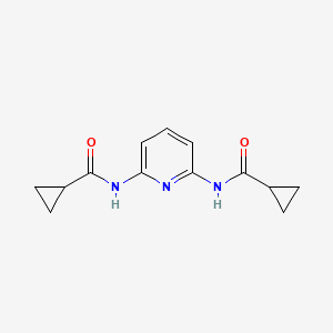 molecular formula C13H15N3O2 B11124614 N-{6-[(cyclopropylcarbonyl)amino]-2-pyridinyl}cyclopropanecarboxamide 