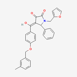 molecular formula C30H25NO5 B11124784 1-(furan-2-ylmethyl)-3-hydroxy-4-({4-[(3-methylbenzyl)oxy]phenyl}carbonyl)-5-phenyl-1,5-dihydro-2H-pyrrol-2-one 