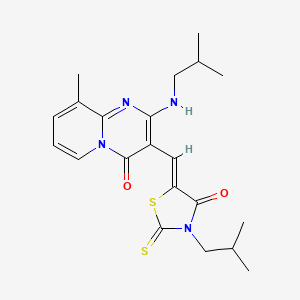molecular formula C21H26N4O2S2 B11124785 3-isobutyl-5-{(Z)-1-[2-(isobutylamino)-9-methyl-4-oxo-4H-pyrido[1,2-a]pyrimidin-3-yl]methylidene}-2-thioxo-1,3-thiazolan-4-one 