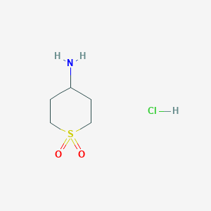 molecular formula C5H12ClNO2S B111249 4-Aminotetrahydro-2H-thiopyran 1,1-dioxide hydrochloride CAS No. 116529-31-8
