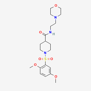 molecular formula C20H31N3O6S B11124956 1-(2,5-Dimethoxybenzenesulfonyl)-N-[2-(morpholin-4-YL)ethyl]piperidine-4-carboxamide 