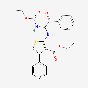 molecular formula C24H24N2O5S B11124970 Ethyl 2-({1-[(ethoxycarbonyl)amino]-2-oxo-2-phenylethyl}amino)-4-phenylthiophene-3-carboxylate 