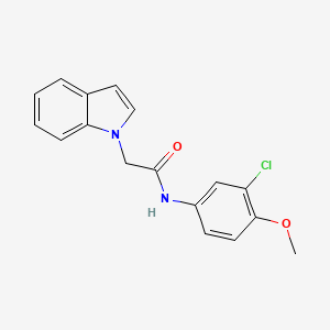 molecular formula C17H15ClN2O2 B11125164 N-(3-chloro-4-methoxyphenyl)-2-(1H-indol-1-yl)acetamide 