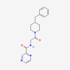 molecular formula C19H22N4O2 B11125628 N-[2-(4-benzylpiperidino)-2-oxoethyl]-2-pyrazinecarboxamide 