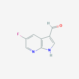 molecular formula C8H5FN2O B111259 5-Fluoro-1H-pyrrolo[2,3-b]pyridine-3-carbaldehyde CAS No. 1171920-17-4