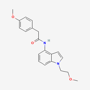 molecular formula C20H22N2O3 B11126237 N-[1-(2-methoxyethyl)-1H-indol-4-yl]-2-(4-methoxyphenyl)acetamide 