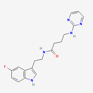 molecular formula C18H20FN5O B11128298 N-[2-(5-fluoro-1H-indol-3-yl)ethyl]-4-(pyrimidin-2-ylamino)butanamide 