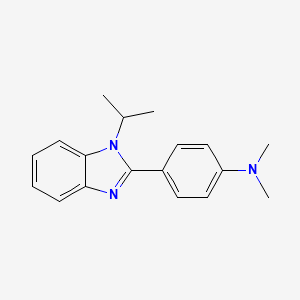 molecular formula C18H21N3 B11128462 N,N-dimethyl-4-(1-propan-2-ylbenzimidazol-2-yl)aniline 