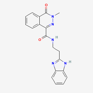molecular formula C19H17N5O2 B11128562 N-[2-(1H-1,3-benzimidazol-2-yl)ethyl]-3-methyl-4-oxo-3,4-dihydro-1-phthalazinecarboxamide 