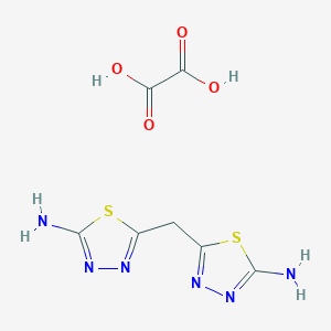 5-[(5-Amino-1,3,4-thiadiazol-2-YL)methyl]-1,3,4-thiadiazol-2-ylamine oxalate