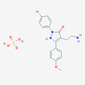 4-(2-aminoethyl)-2-(4-bromophenyl)-5-(4-methoxyphenyl)-1,2-dihydro-3H-pyrazol-3-one sulphate