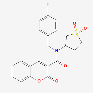 molecular formula C21H18FNO5S B11128962 N-(1,1-dioxidotetrahydrothiophen-3-yl)-N-(4-fluorobenzyl)-2-oxo-2H-chromene-3-carboxamide 